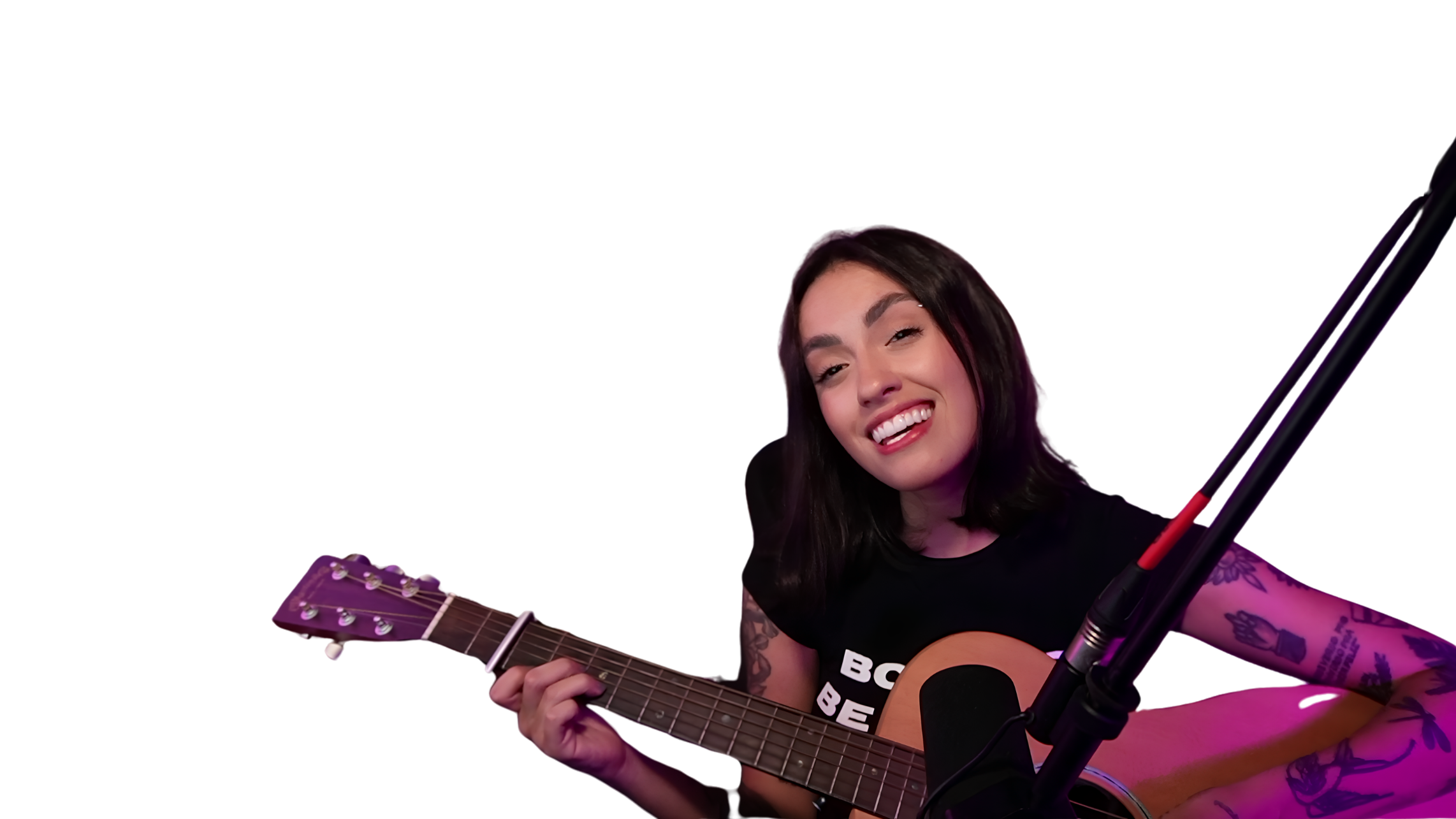 Vitória Marcílio com violão para a página inicial